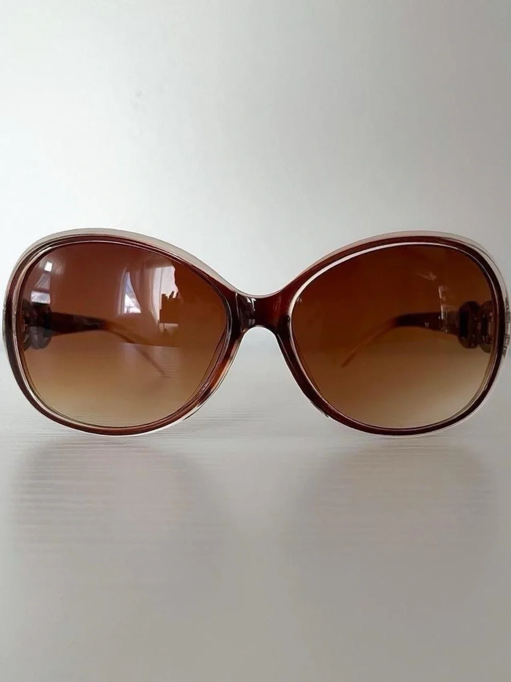 Women's Oversized Brown Gradient Sunglass Shades